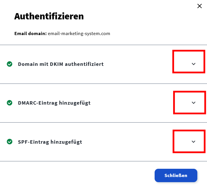 GetResponse DMARC SPF Authentifizierung 03